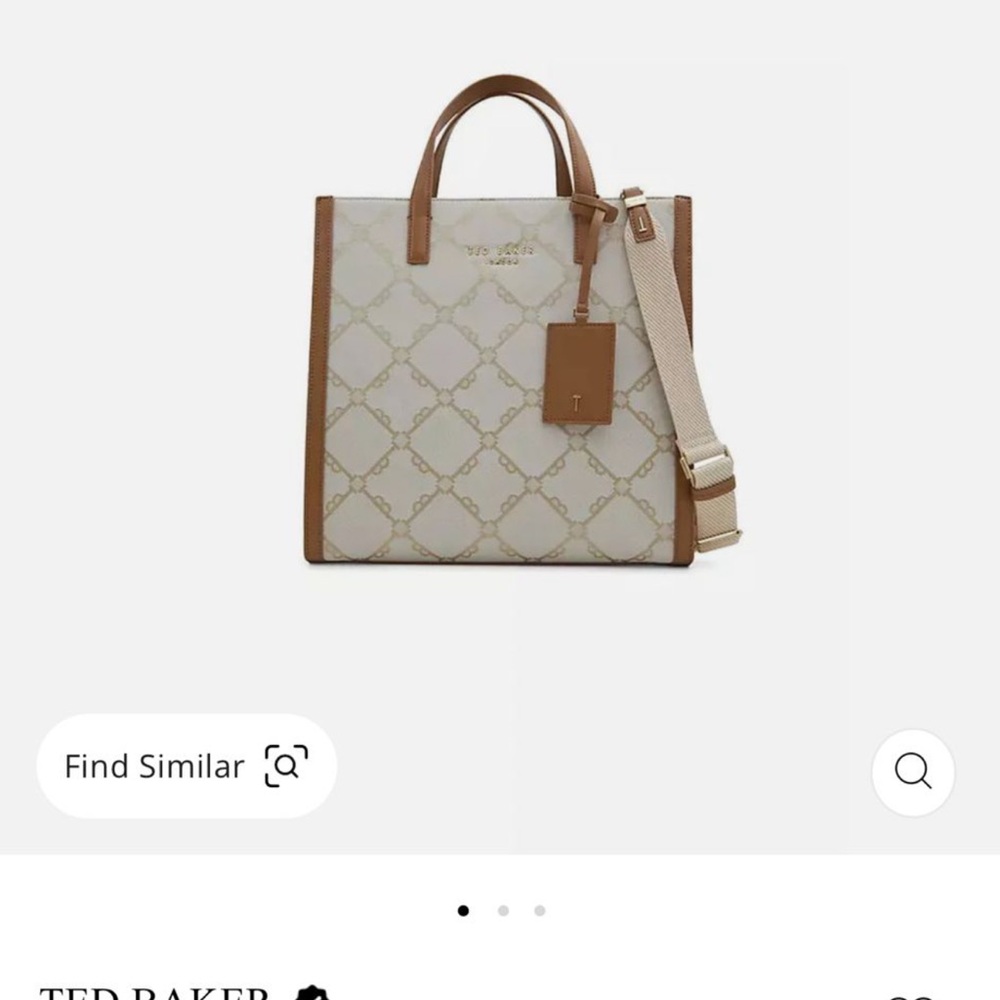 Ted Baker Cream and Brown Women's Bag